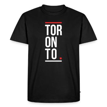 Conception du logo de la ville canadienne de Toronto - T-shirt Premium bio Homme - noir - Devant - Nico (187cm)