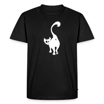 Fesses de Chat - T-shirt Premium bio Homme - noir - Devant - Nico (187cm)