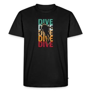 Plongée Plongée Plongée Plongée - T-shirt Premium bio Homme - noir - Devant - Nico (187cm)