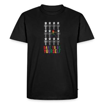 Lgbt Lesbian Gay Pride Osez être vous-même - T-shirt Premium bio Homme - noir - Devant - Nico (187cm)