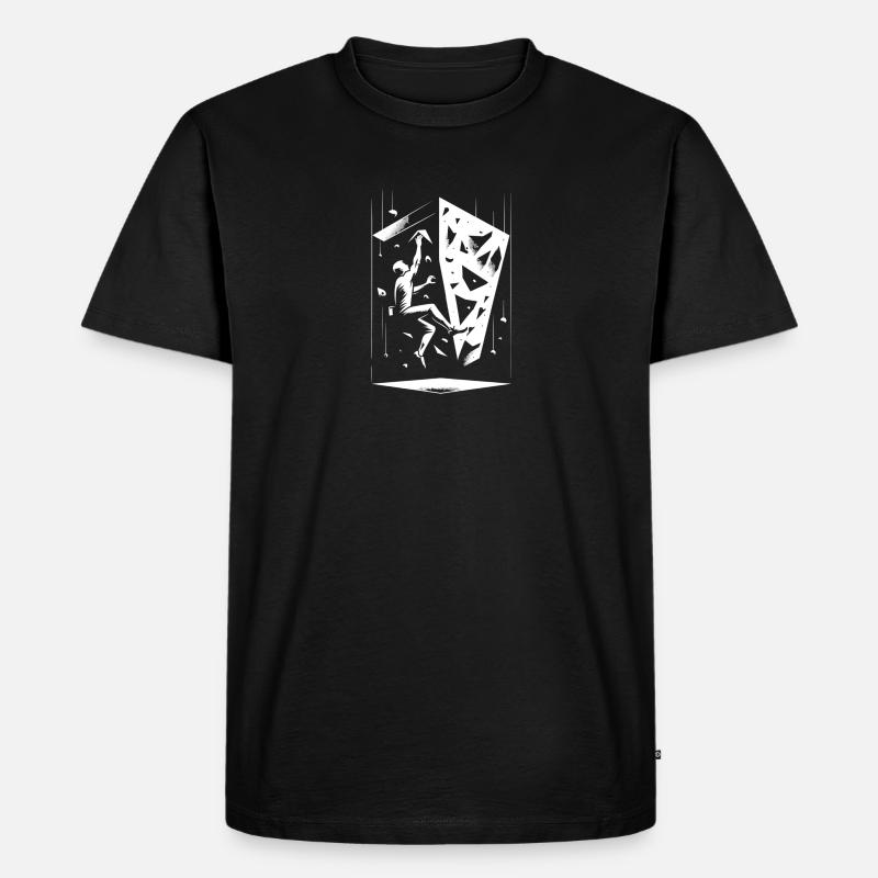 Boulderer - Männer Premium Bio T-Shirt - Schwarz