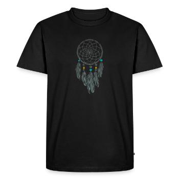 Dreamcatcher - Men's Premium Organic T-Shirt - black - Front - Nico (187cm)