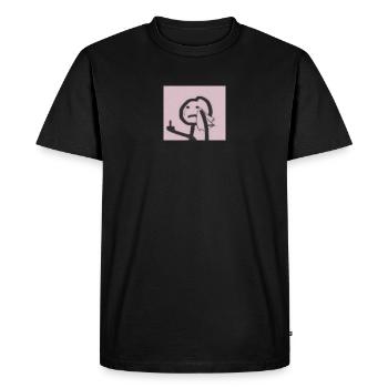 Sad face - Men's Premium Organic T-Shirt - black - Front - Nico (187cm)