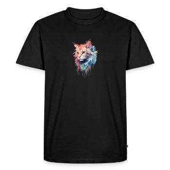 Empreinte mystique de chat - T-shirt Premium bio Homme - noir - Devant - Nico (187cm)