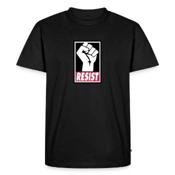 RESIST - T-shirt Premium bio Homme - noir - Devant - Nico (187cm)