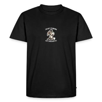 Pas têtus, juste des choses drôles qui sont stables dans leurs opinions - T-shirt Premium bio Homme - noir - Devant - Nico (187cm)