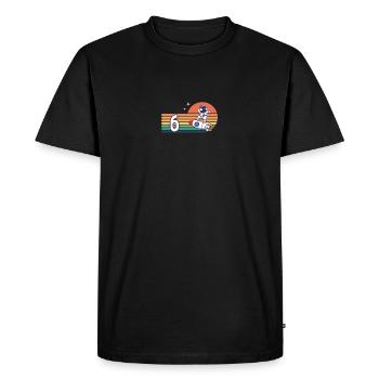 Vintage Rocket Astronaut 6 Years Dab 6th - Men's Premium Organic T-Shirt - black - Front - Nico (187cm)
