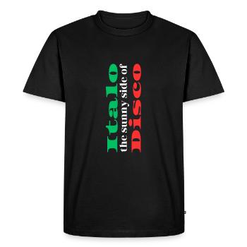 Sunny Italo disco t shirt - Men's Premium Organic T-Shirt - black - Front - Nico (187cm)