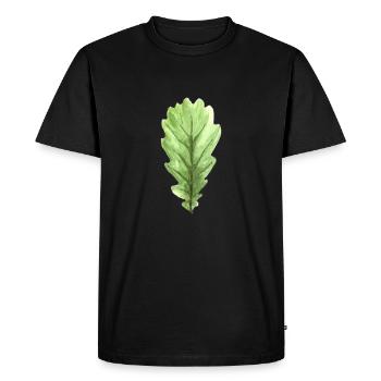 Feuille d'un chêne - T-shirt Premium bio Homme - noir - Devant - Nico (187cm)