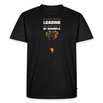 Leading by Example - Men's Premium Organic T-Shirt - black - Front - Nico (187cm)