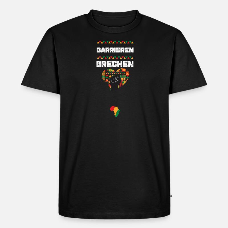 Barrieren brechen - Männer Premium Bio T-Shirt - Schwarz