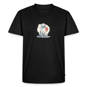 Amour pour les chiens - T-shirt Premium bio Homme - noir - Devant - Nico (187cm)