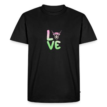 Bovins vaches Bovins Highland - T-shirt Premium bio Homme - noir - Devant - Nico (187cm)
