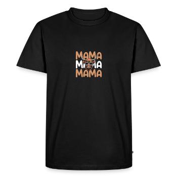 Highland Cattle, Mom, Mother, Cow, Beef - Men's Premium Organic T-Shirt - black - Front - Nico (187cm)