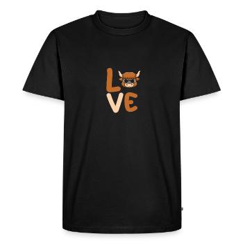 Bovins de buffle Bœufs - T-shirt Premium bio Homme - noir - Devant - Nico (187cm)