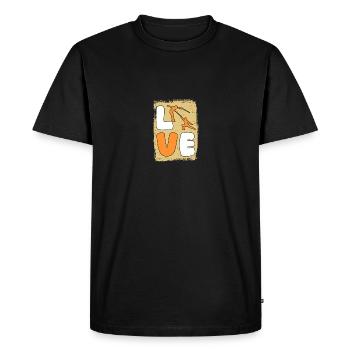 Clôture Clôture - T-shirt Premium bio Homme - noir - Devant - Nico (187cm)