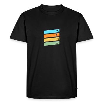 Clôture Clôture - T-shirt Premium bio Homme - noir - Devant - Nico (187cm)