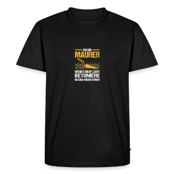 Master Bricklayer Journeyman Bricklayer - Men's Premium Organic T-Shirt - black - Front - Nico (187cm)