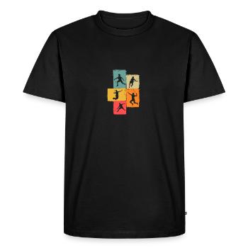 Federball Badminton - Men's Premium Organic T-Shirt - black - Front - Nico (187cm)