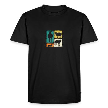 Shepherd Sheep - Men's Premium Organic T-Shirt - black - Front - Nico (187cm)