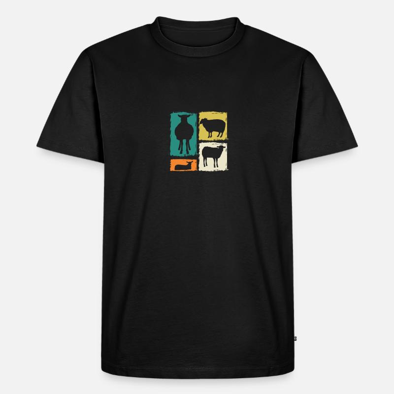 Schäfer Schaf - Männer Premium Bio T-Shirt - Schwarz