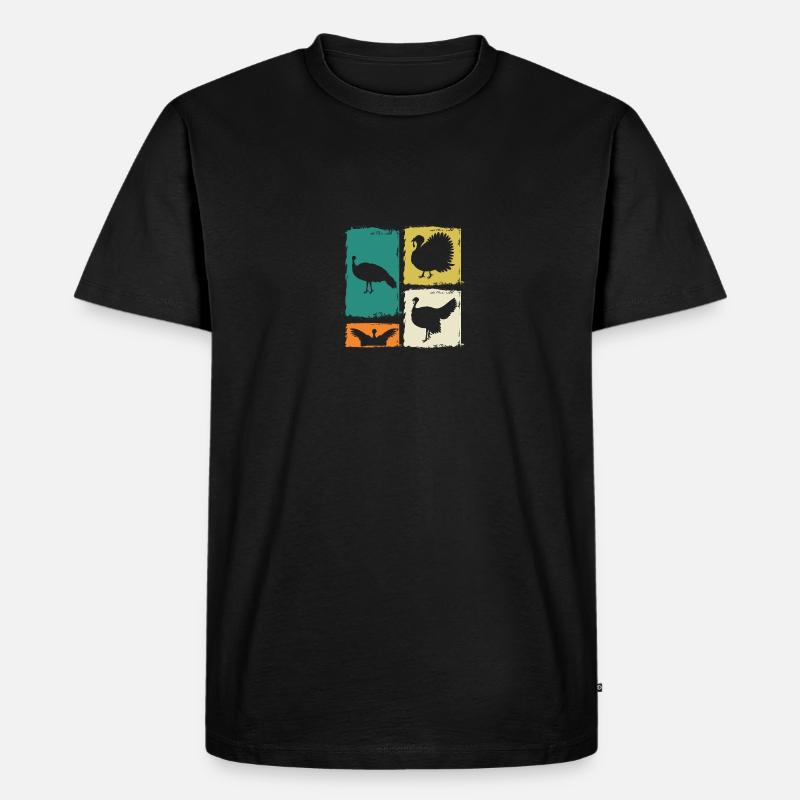 Truthahn - Männer Premium Bio T-Shirt - Schwarz
