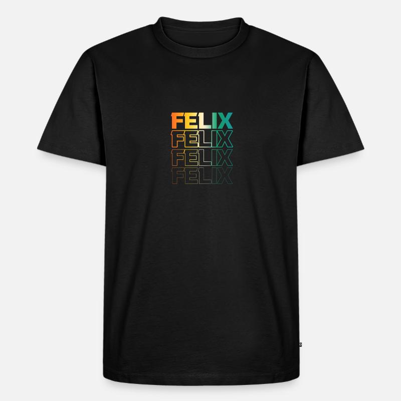 Felix - Männer Premium Bio T-Shirt - Schwarz