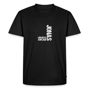 Jonas - T-shirt Premium bio Homme - noir - Devant - Nico (187cm)