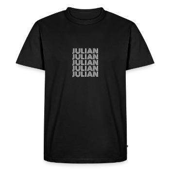 Julien - T-shirt Premium bio Homme - noir - Devant - Nico (187cm)