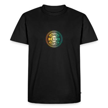 Bernd - Men's Premium Organic T-Shirt - black - Front - Nico (187cm)