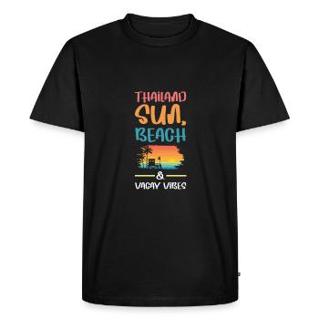 Ambiance de vacances en Thaïlande - T-shirt Premium bio Homme - noir - Devant - Nico (187cm)