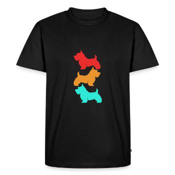 Terrier écossais - T-shirt Premium bio Homme - noir - Devant - Nico (187cm)