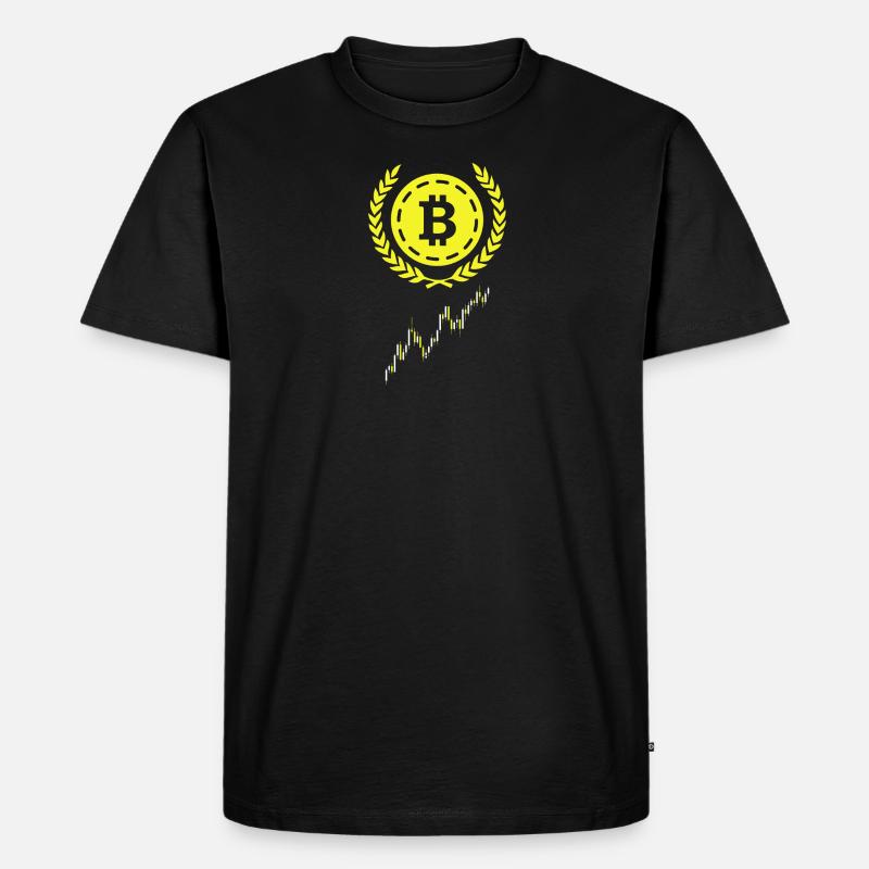 Bitcoin - Männer Premium Bio T-Shirt - Schwarz