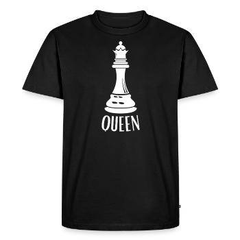 Jeu d'échecs Queen Piece Checkmate Nerd Match Mom - T-shirt Premium bio Homme - noir - Devant - Nico (187cm)