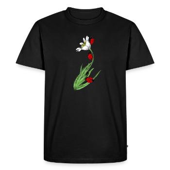 Coccinelles, Coccinelles, Coccinelle, Marienkäfer - T-shirt Premium bio Homme - noir - Devant - Nico (187cm)