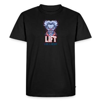 Lift Like A Beast Clown - Men's Premium Organic T-Shirt - black - Front - Nico (187cm)