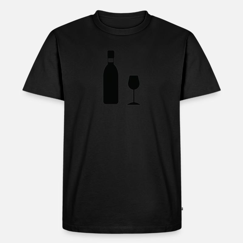 Wein Geschenkidee Weinglas Weinflasche - Männer Premium Bio T-Shirt - undefined