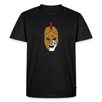 Gladiator with helmet - Men's Premium Organic T-Shirt - black - Front - Nico (187cm)
