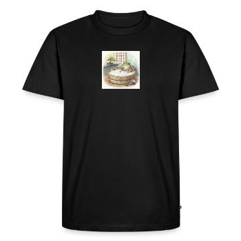 Scène élégante de l’heure du bain Frogsome - T-shirt Premium bio Homme - noir - Devant - Nico (187cm)