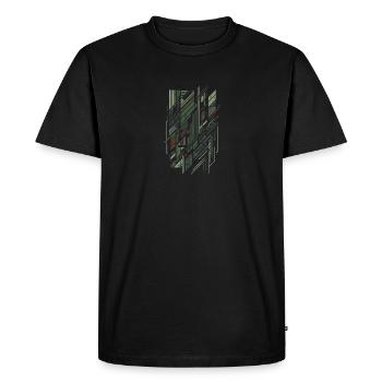 Grille de camouflage géométrique - T-shirt Premium bio Homme - noir - Devant - Nico (187cm)