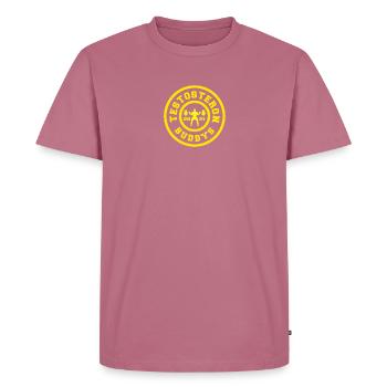 Testosteron Buddys Fitness Bodybuilding Workout - Männer Premium Bio T-Shirt - Mauve - Vorne - Nico (187cm)