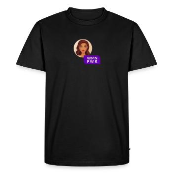 WMN PWR - Visage Féminin - 02 - T-shirt Premium bio Homme - noir - Devant - Nico (187cm)