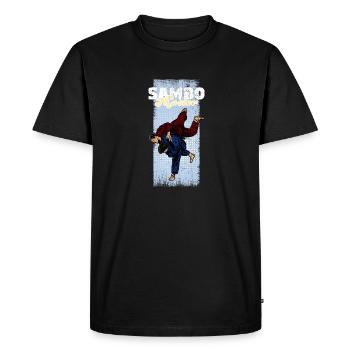 Sambo Autodéfense Lutte Arts martiaux - T-shirt Premium bio Homme - noir - Devant - Nico (187cm)