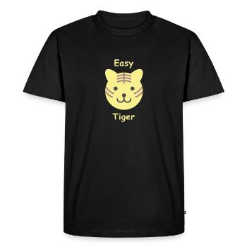 Easy Tiger light - T-shirt Premium bio Homme - noir - Devant - Nico (187cm)