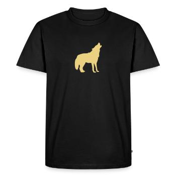 wolf animal - Men's Premium Organic T-Shirt - black - Front - Nico (187cm)