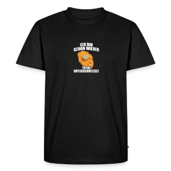 Schnitzel totalement sous-découpé - T-shirt Premium bio Homme - noir - Devant - Nico (187cm)