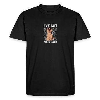 J’ai votre dos Physiothérapeute Physiothérapeute - T-shirt Premium bio Homme - noir - Devant - Nico (187cm)