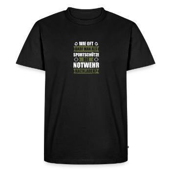 Sport Shooting Shooting Festival Sports shooter Self-defense - Men's Premium Organic T-Shirt - black - Front - Nico (187cm)