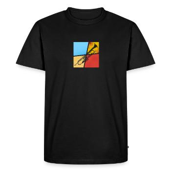 Trompettiste - T-shirt Premium bio Homme - noir - Devant - Nico (187cm)