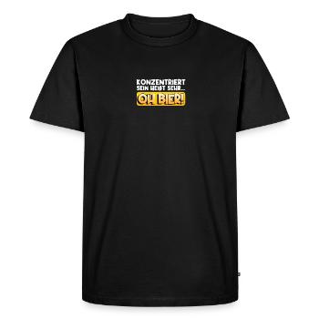 Oh bière! Buveurs de bière Amateurs de bière Bière - T-shirt Premium bio Homme - noir - Devant - Nico (187cm)